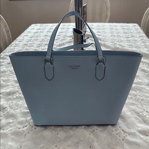 Kate Spade Blue Leather Tote Bag